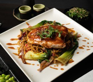 72. Teriyaki Soba Grilled Salmon